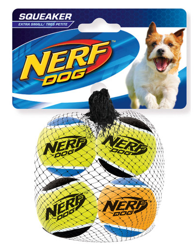 NERF pískací míč tenisový XS 4ks