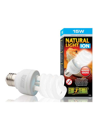 EXOTERRA Žárovka Natural Light Ion 15W neutralizující zápachy