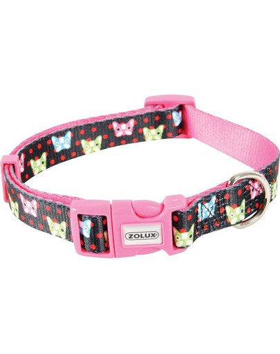 ZOLUX Obojek regulovatelný CANDY 15mm černé
