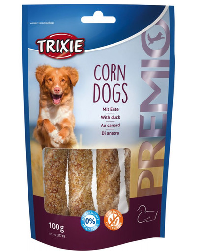 TRIXIE Premio corn dogs kukuřice s kachním masem 4 ks/100 g