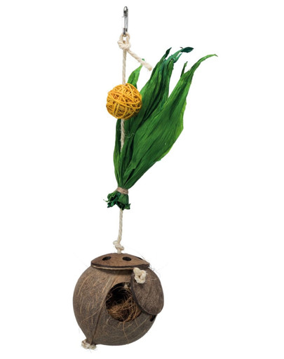 TRIXIE Hračka kokosový ořech na sisalovém laně 35 cm