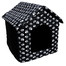 PETSBED Pelech pro psy - bouda  53 x 48 cm černý s tlapkami