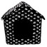 PETSBED Pelech pro psy - bouda  53 x 48 cm černý s tlapkami
