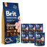 BRIT Premium By Nature Adult Medium M 15 kg + 6 x 800 g BRIT Konzervy kuřecí a srdce