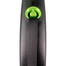 FLEXI Samonavíjecí vodítko Black Design S páska 5 m zelené