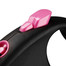 FLEXI Samonavíjecí vodítko Black Design S páska 5 m růžové