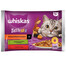 WHISKAS kapsička pro dospělé kočky 4x85g Country Flavors Collection krmivo pro kočky v omáčce s kousky jehněčího, kuřecího a mrkve, hovězího a drůbežího masa