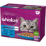 WHISKAS kapsička pro dospělé 12x85g Rybí pochoutky v želé s: lososem, tuňákem, treskou, bílou rybou