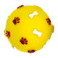 PET NOVA DOG LIFE STYLE Míč se vzorem chodidel a kostí 7,5 cm žlutý