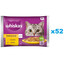 WHISKAS Adult 52x85 g Vlhké krmivo Poultry Feast pro dospělé kočky v želé s: kuřecím masem, krůtím masem