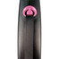 FLEXI Samonavíjecí vodítko Black Design M páska 5 m růžové