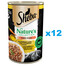 SHEBA konzerva 12x400 g Nature's Collection kompletní krmivo pro dospělé kočky drůbeží koktejl s játry a rybím olejem s mrkvovou oblohou v omáčce
