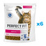 PERFECT FIT Adult 1+ 6x750 g kompletní krmivo pro dospělé kočky s vysokým obsahem čerstvého lososa