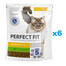 PERFECT FIT Sensitive 1+ 6x750 g Kompletní krmivo pro dospělé kočky, bohaté na krůtí maso