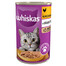WHISKAS Adult konzerva 400 g - kompletní krmivo pro dospělé kočky, kousky s kuřecím masem v želé