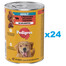 PEDIGREE Adult konzerva 24x400 g kompletní mokré krmivo pro dospělé psy s hovězím masem v želé