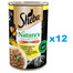 SHEBA 12x400 g konzerva Nature's Collection kompletní mokré krmivo pro dospělé kočky s kuřecím a rybím olejem s oblohou ze sladkých brambor a zelených fazolek v omáčce
