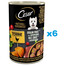 CESAR Natural Goodness v konzervě 6x400g bohaté na kuřecí maso s batáty, hráškem a brusinkami