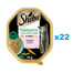 SHEBA Nature’s Collection tác 22x85 g kompletní mokré krmivo pro dospělé kočky, kousky s lososem zdobené hráškem v omáčce