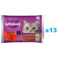 WHISKAS Adult sáček 52 × 85 g Klasické pokrmy mokré krmivo pro dospělé kočky v omáčce s: hovězím masem, kuřecím masem