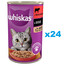 WHISKAS Adult  24x400 g kompletní krmivo pro dospělé kočky s hovězím masem v omáčce