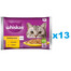 WHISKAS Adult sáček 52×85 g Drůbeží hostina mokré krmivo pro dospělé kočky v želé s: kuřecím masem, krůtím masem