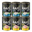 RAFI Cat Adult Mix příchutí 6x400 g s treskou a kuřecím masem, konzervy pro kočky