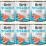 BRIT Pate&Meat Salmon 6x800 g paštika s lososem