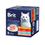 BRIT Premium by Nature Cat Mousse Multipack Mix 8x85 g mus z kurczakiem, wołowiną, tuńczykiem i łososiem dla kotów