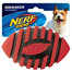 NERF Spirálový  pískací míč rugby S červený/zelený