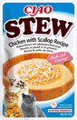 INABA CIAO Stew Pokrm z kuřecího masa a hřebenatek 40g