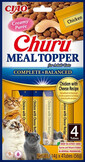INABA Meal Topper Chicken Cheese 4x14 g krémový přídavek kuřecího masa a sýra do krmiva pro kočky