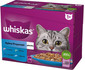 WHISKAS kapsička pro dospělé 12x85g Rybí pochoutky v želé s: lososem, tuňákem, treskou, bílou rybou