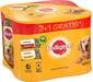 PEDIGREE Adult 3+1 konzerva 4x400 g v želé kuřecí a hovězí maso