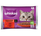 WHISKAS Adult kapsička 4x85g Classic Meals krmivo pro dospělé kočky v omáčce s: hovězím masem, kuřecím masem