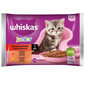 WHISKAS Junior kapsička 4x85g Classic Meals krmivo pro koťata v omáčce s hovězím a kuřecím masem