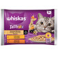 WHISKAS Adult kapsička 4x85g Krémové krmivo pro dospělé kočky v omáčce s: kuřecím masem a zeleninou, jehněčím a krůtím masem