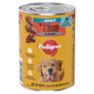 PEDIGREE Adult 400 g konzerva pro dospělé psy se 3 druhy: hovězím, jehněčím a kuřecím, v paštice
