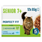 PERFECT FIT Senior 7+ Mix Příchutí 12 x 85g krmivo pro starší kočky