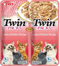 INABA Twin Tuňák s kuřecím masem ve vývaru pro kočky 2x40 g